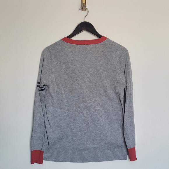 A grey, red and blue cardigan by Amnesia - Picture 2 of 7